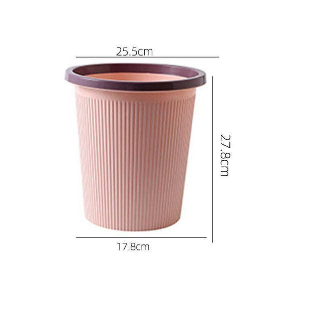 Plastic Household Wastebasket Toilet Bathroom Waste Basket Living Room Wastebasket with Pressure Ring