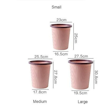 Plastic Household Wastebasket Toilet Bathroom Waste Basket Living Room Wastebasket with Pressure Ring