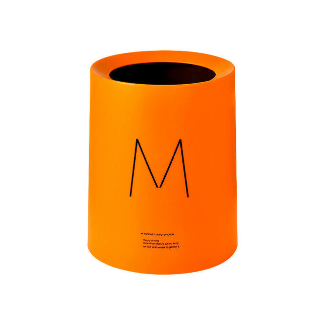 Modern Round Waste Basket - 2.1Gal/8L Open Top Trash Bin - Gray Garbage Can with Removable Plastic Bin Liner