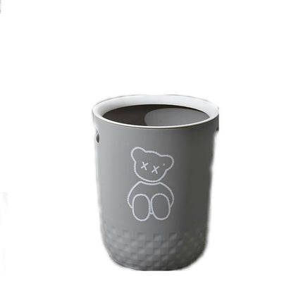 Office Bedroom Living Room Household Lidless Paper Basket with Hole Storage Ring Wastebasket
