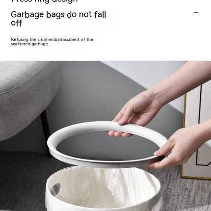 Office Bedroom Living Room Household Lidless Paper Basket with Hole Storage Ring Wastebasket