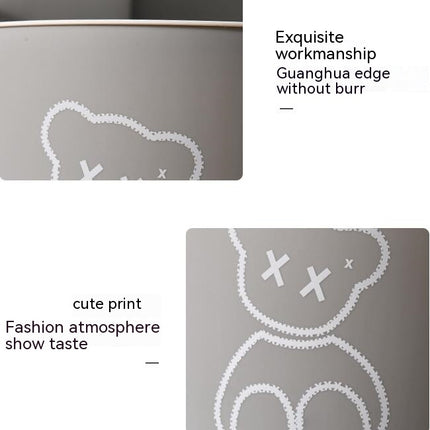 Office Bedroom Living Room Household Lidless Paper Basket with Hole Storage Ring Wastebasket
