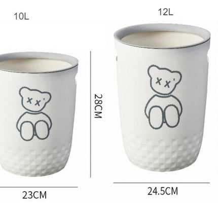 Office Bedroom Living Room Household Lidless Paper Basket with Hole Storage Ring Wastebasket