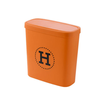 Small Trash Can Slim Trash Can 3.2 Gallon/12 Liter Oval Plastic Trash Can for Tight Spaces Bedroom Kitchen Den