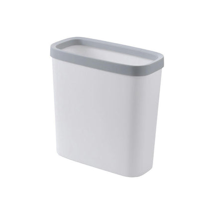 Small Trash Can Slim Trash Can 3.2 Gallon/12 Liter Oval Plastic Trash Can for Tight Spaces Bedroom Kitchen Den