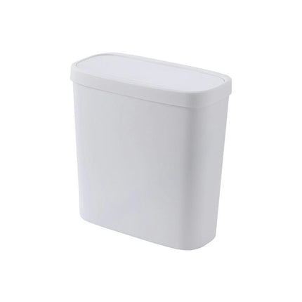 Small Trash Can Slim Trash Can 3.2 Gallon/12 Liter Oval Plastic Trash Can for Tight Spaces Bedroom Kitchen Den