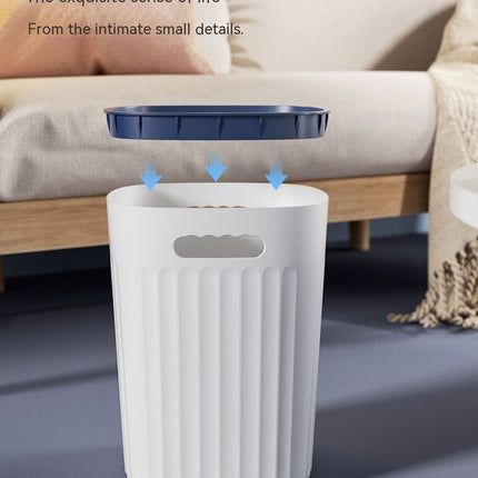 Plastic Small Trash Can, , Narrow Garbage Bin with Handles for Bathroom Laundry Home Office