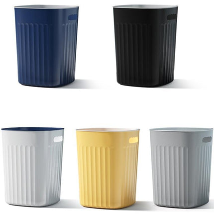 Plastic Small Trash Can, , Narrow Garbage Bin with Handles for Bathroom Laundry Home Office