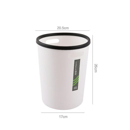 Small Trash Can for Bathroom - 3 Gallon/12-Liter Wastebasket, Round Plastic Garbage Container Bin for Bedroom Office