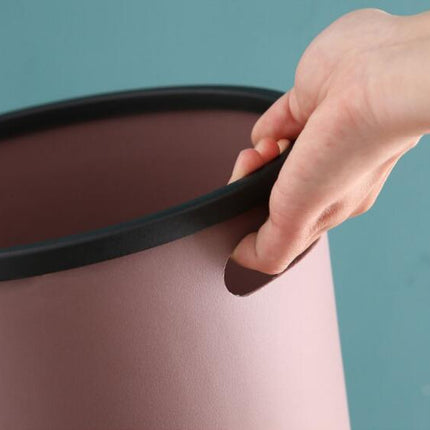 Small Trash Can for Bathroom - 3 Gallon/12-Liter Wastebasket, Round Plastic Garbage Container Bin for Bedroom Office