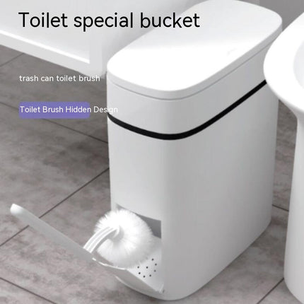 Pop Top Trash Can Plastic Trash Can with Lid Bathroom Kitchen Bedroom Office Oval Split Trash Can