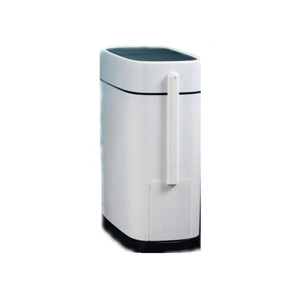 Pop Top Trash Can Plastic Trash Can with Lid Bathroom Kitchen Bedroom Office Oval Split Trash Can