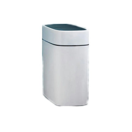 Pop Top Trash Can Plastic Trash Can with Lid Bathroom Kitchen Bedroom Office Oval Split Trash Can