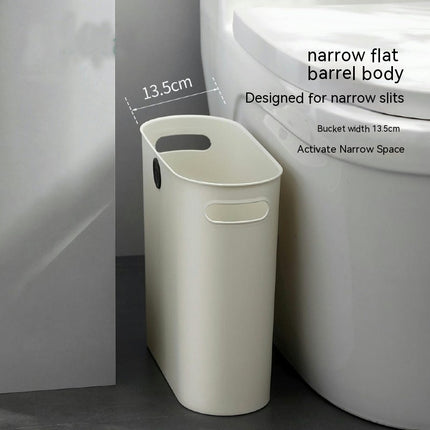 Plastic Waste Paper Bin Basket 8L/12L Waste Rubbish Trash Can Round Kitchen Bathroom Bedroom Office Garbage Dustbin