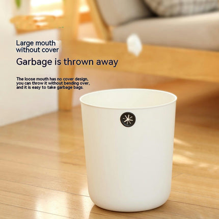 Plastic Waste Paper Bin Basket 8L/12L Waste Rubbish Trash Can Round Kitchen Bathroom Bedroom Office Garbage Dustbin