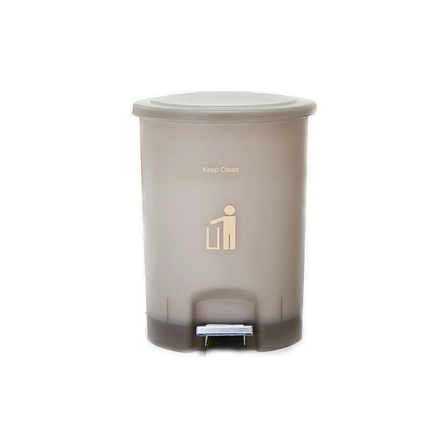 Footed Plastic Trash Can with Removable Liner Bucket and Handle for Bathroom Kitchen Craft Room Office and Garage