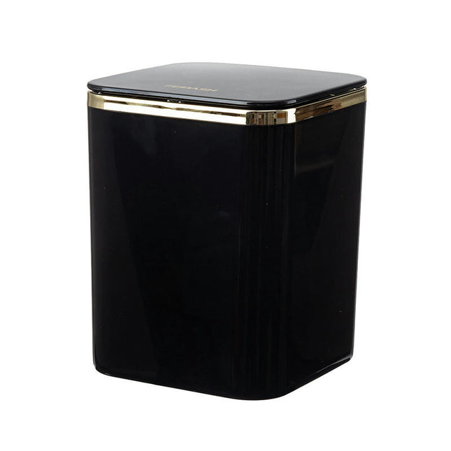 0.5 Gal Mini Desktop Trash Can with Lid, Small Square Countertop Garbage Bin, Plastic Tiny Tabletop Wastebasket