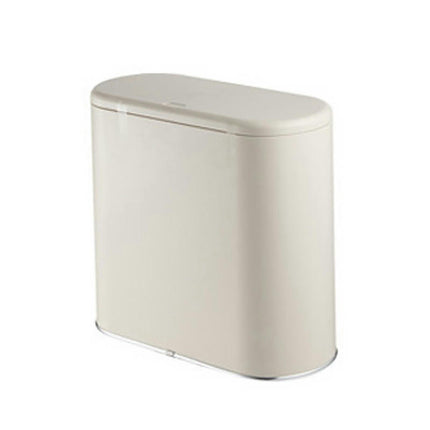 Rectangular Plastic Trash Can Wastebasket with Press Type Lid, for Bedroom Kitchen Craft Room Office
