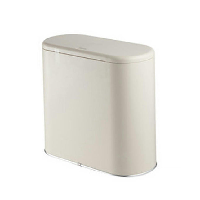 Rectangular Plastic Trash Can Wastebasket with Press Type Lid, for Bedroom Kitchen Craft Room Office