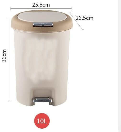 Bathroom Trash Can with Lid - -10L/2.6 Gallon Rectangular Pedal Trash Can for Narrow Offices, Kitchens, Bedrooms