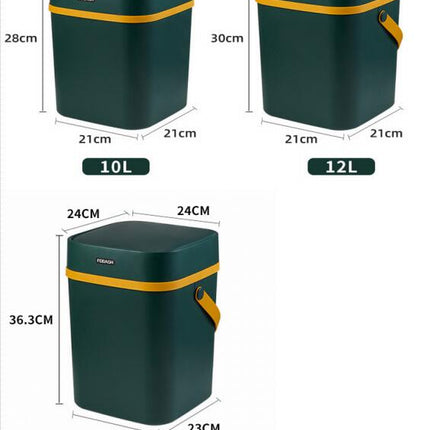 Kitchen Food Waste Bin with Lid and Portable Compost Bin, Odorless Food Scraps Container