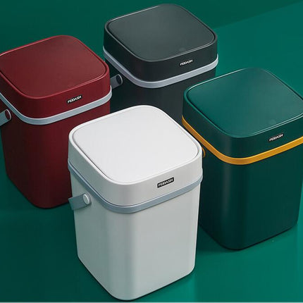 Kitchen Food Waste Bin with Lid and Portable Compost Bin, Odorless Food Scraps Container
