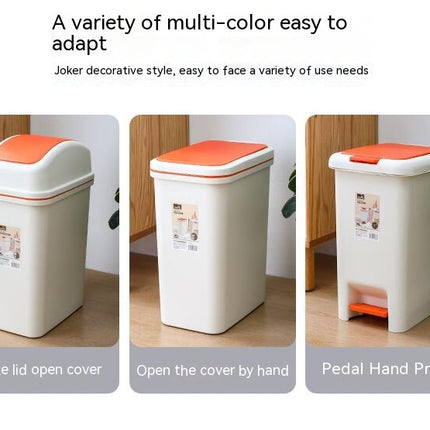 Kitchen trash cans,Bath Trash Can with Soft-Close Foot Pedal - Indoor Trash Can, Bathroom trash cans