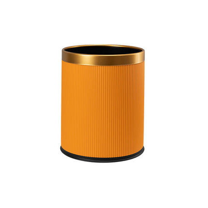 Round Household Double Bin Trash Can Living Room Bedroom Bathroom Printed Plastic Bin
