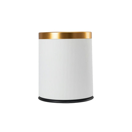 Round Household Double Bin Trash Can Living Room Bedroom Bathroom Printed Plastic Bin