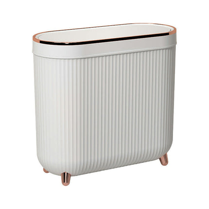Bathroom Trash Can Clip Seam with Lid Toilet Household Light Luxury Sealed Living Room Bedroom Bathroom Trash Can
