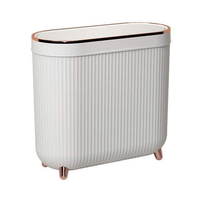 Bathroom Trash Can Clip Seam with Lid Toilet Household Light Luxury Sealed Living Room Bedroom Bathroom Trash Can