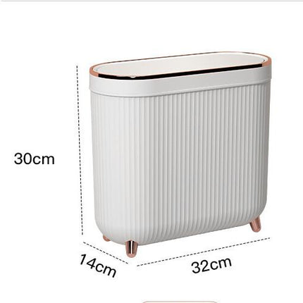 Bathroom Trash Can Clip Seam with Lid Toilet Household Light Luxury Sealed Living Room Bedroom Bathroom Trash Can