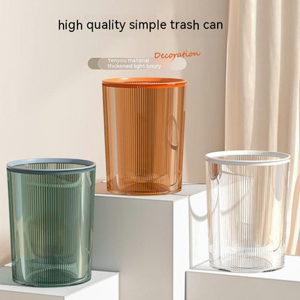 Bathroom Toilet Kitchen Living Room Commercial Paper Basket Cylinder Transparent Storage Bucket