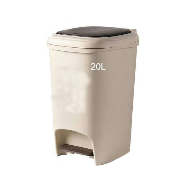 Pedal Bin - Extra Large Capacity Bin With Foot Pedal and Hand Push Dual Opening - Ldeal for Bathroom Kitchens and Offices