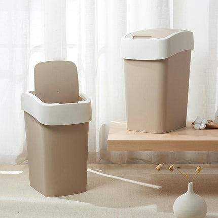 Premium Wastebasket Square Flip Kitchen Living Room Bathroom Wastebasket 25 Liters
