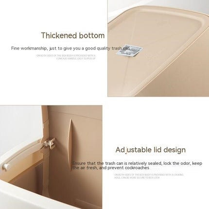 Premium Wastebasket Square Flip Kitchen Living Room Bathroom Wastebasket 25 Liters