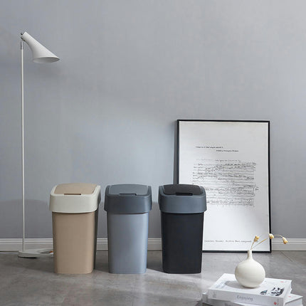 Premium Wastebasket Square Flip Kitchen Living Room Bathroom Wastebasket 25 Liters