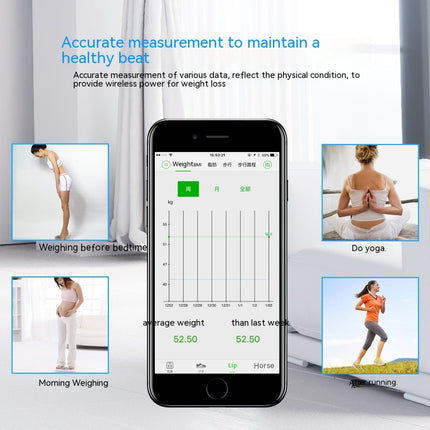 Body Fat Scale Display Weight Scale Digital Bluetooth Bathroom Smart Scale for BMI