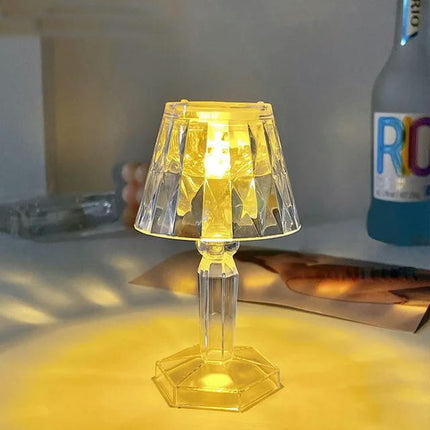 1Pcs LED Crystal Desk Lamp Projetor Acrylic Diamond Table Lamp LED Night Lights Bedside Lighting Light For Bedroom Decorations