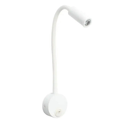 Bronze 3W LED Reading Light Black White Silver Gooseneck Wall Lamp for Bed Headboard Desk 4000K Bedside Switch LED Night Lamp