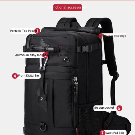 Backpack Oxford Cloth Travel Bag for Men Outdoor Backpack Large Capacity Mountaineering Bag