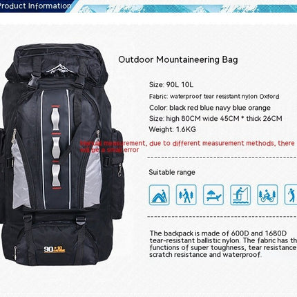 Outdoor Backpack,Large Capacity Mountaineering Bag, Travel Waterproof Backpack For Men And Women