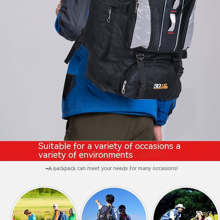 Large Capacity Backpack Waterproof Mountaineering Bag Hiking Travel Camping Backpack for Outdoor