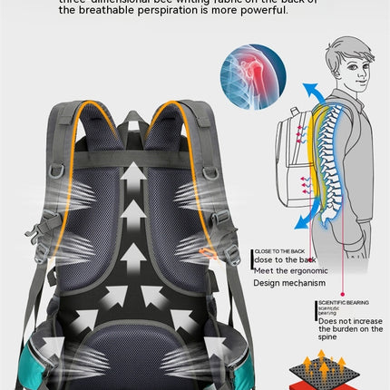 Outdoor Mountaineering Bag, Waterproof Large Capacity Travel Backpack, Camping Backpack