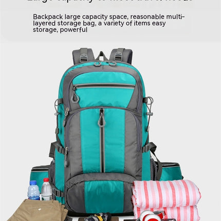 Outdoor Mountaineering Bag, Waterproof Large Capacity Travel Backpack, Camping Backpack