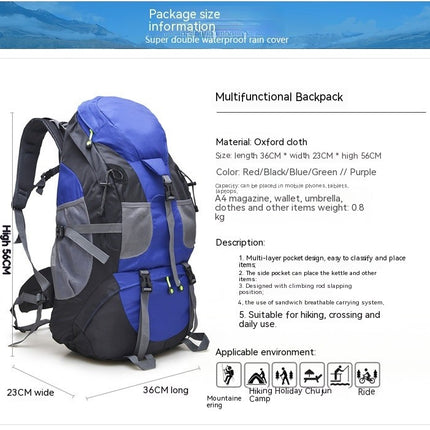 Outdoor Backpack Backpack For Men  And Women Hiking Sports Travel Mountaineering Bag