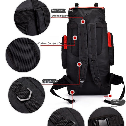 Outdoor Backpack Hiking Mountaineering Bag Travel Backpack Men and Women Large Capacity Backpack