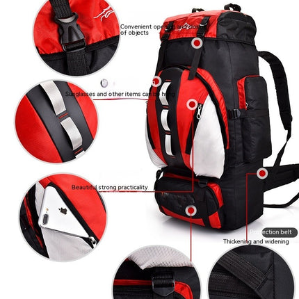 Outdoor Backpack Hiking Mountaineering Bag Travel Backpack Men and Women Large Capacity Backpack