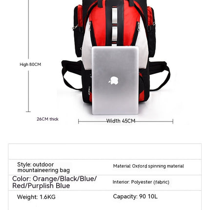 Outdoor Backpack Hiking Mountaineering Bag Travel Backpack Men and Women Large Capacity Backpack