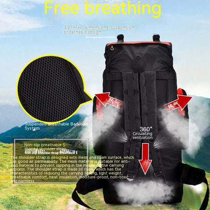 Outdoor Backpack Hiking Mountaineering Bag Travel Backpack Men and Women Large Capacity Backpack